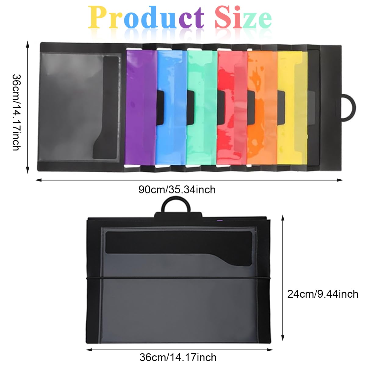 Climberty A4 Hanging File Organizer Wall Mount, 6-Pocket 6-Color Hanging File Folders, Portable Folder Carrier for Office/Home, Easy Install, 36x88cm Climberty A4 Hanging File Organizer Wall Mount, 6-Pocket 6-Color Hanging File Folders, Portable Folder Carrier for Office/Home, Easy Install, 36x88cm